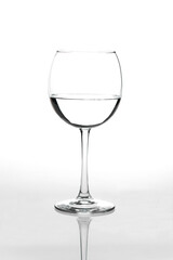 Glass of wine served with water