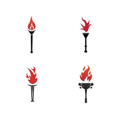 Torch vector icon illustration design