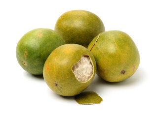 Golden Luo Han Guo on white background