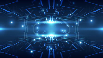 Abstract futuristic digital technology background. Illustration Vector