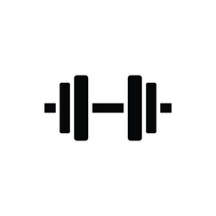 weight dumbbell icon. Dumbbell for gym and fitness. muscle lifting. Bodybuilder one hand dumbbell.  sport and fitness equipment. Solid style. Vector illustration design on white background. EPS 10