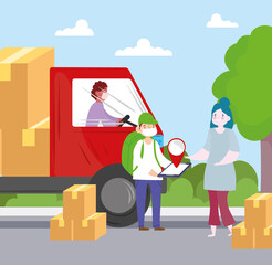 delivery man customer