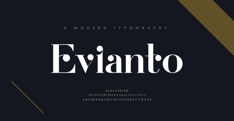 Elegant alphabet letters font and number. Classic Lettering Minimal Fashion Designs. Typography modern serif fonts decorative vintage design concept. vector illustration