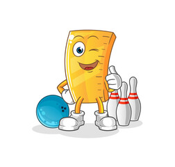 ruler play bowling illustration. character vector