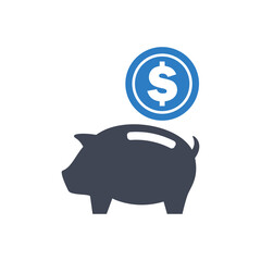 Money savings account icon