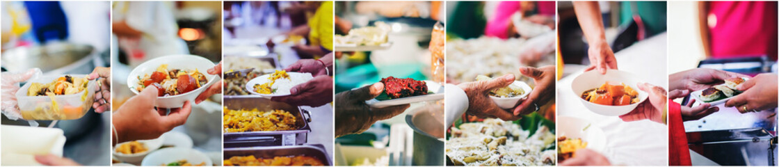 The concept of donating food and sharing food to the poor