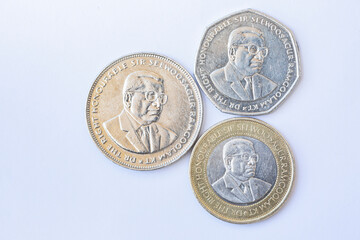  coins of Mauritius.