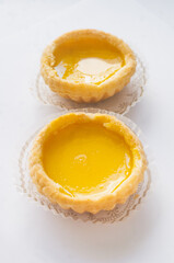 isolated hong kong egg tarts