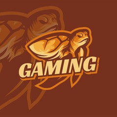 E sport logo concept. Gaming Character vector. Turtle Mascot design