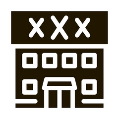 Obraz premium Sex Shop Building Icon Vector Glyph Illustration