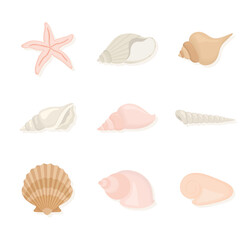 clams icons set