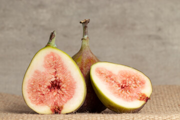 Close up of figs cut in a half