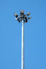 spotlight post with clear blue sky