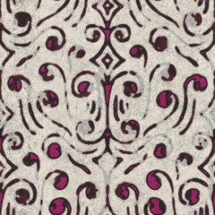 Seamless funky grungy pattern motif for print. High quality illustration. Non print of weird textured dabs of color on paper texture. For surface design printing or any sort.