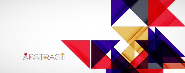 Set of vector triangle geometric backgrounds. Vector illustration for covers, banners, flyers and posters and other designs