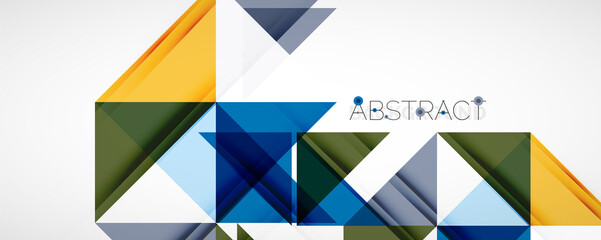 Set of vector triangle geometric backgrounds. Vector illustration for covers, banners, flyers and posters and other designs