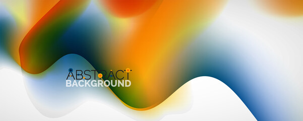 Fluid color gradient abstract background, trendy colorful wallpaper. Vector illustration for placards, brochures, posters, banners and covers