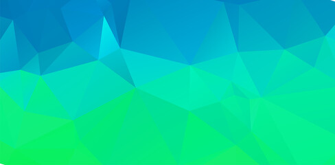 Green vivid geometric abstract bright green blurred mosaic wallpaper with triangle shapes for banner