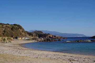 静岡県南伊豆爪木埼の海と浜の風景
