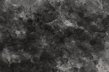 Fototapeta na wymiar abstract black splashes on watercolor paper. monochrome image.
