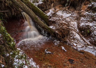 small river waterfall in the forest