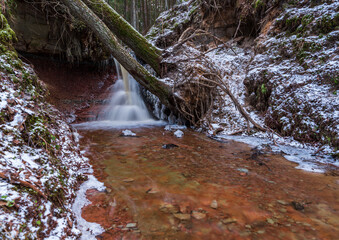 small river waterfall in the forest