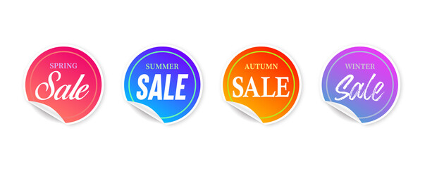 Slightly flipped sale sticker icon