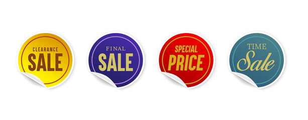 Slightly flipped sale sticker icon