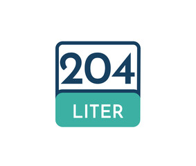 204 liters icon vector illustration