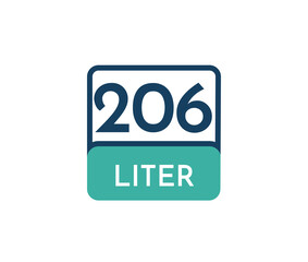 206 liters icon vector illustration