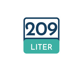 209 liters icon vector illustration