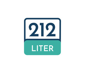 212 liters icon vector illustration