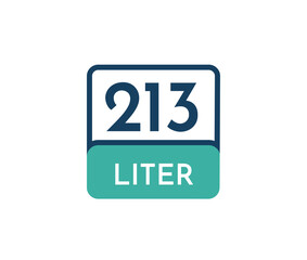213 liters icon vector illustration