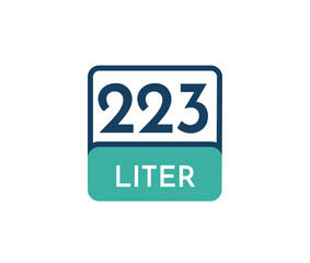 223 liters icon vector illustration
