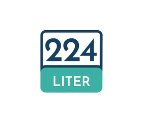 224 liters icon vector illustration