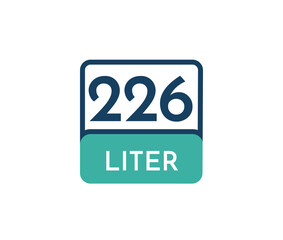 226 liters icon vector illustration