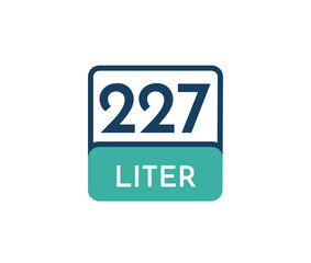 227 liters icon vector illustration