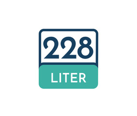 228 liters icon vector illustration
