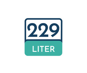 229 liters icon vector illustration