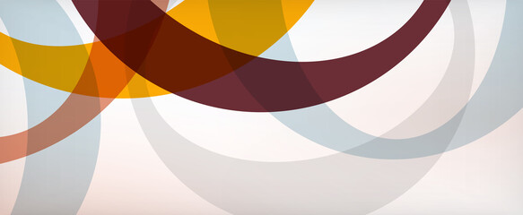 Obraz premium Ring geometric shapes, o letter repetition wallpaper. Abstract background for business or technology presentations, internet posters or web brochure covers