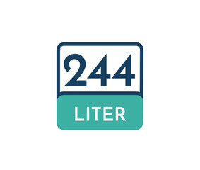 244 liters icon vector illustration