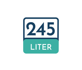 245 liters icon vector illustration