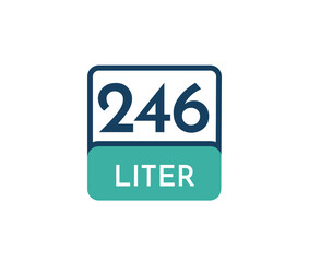 246 liters icon vector illustration