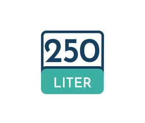 250 liters icon vector illustration