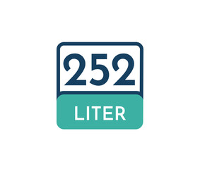252 liters icon vector illustration