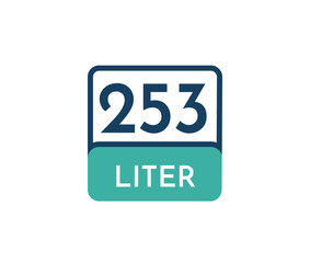 253 liters icon vector illustration