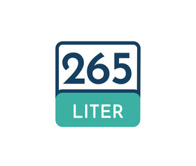 265 liters icon vector illustration