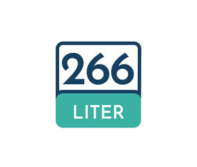 266 liters icon vector illustration