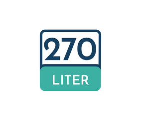 270 liters icon vector illustration