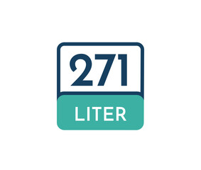 271 liters icon vector illustration